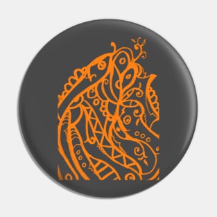 Very beautiful decorative orange abstract lines Pin