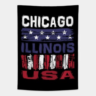 Chicago Illinois USA T-Shirt Tapestry