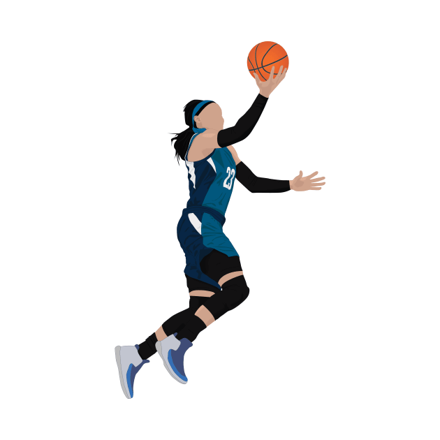 Women's basketball passion by RockyDesigns