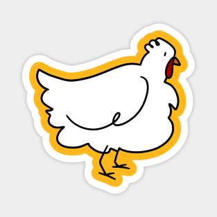 White Chicken Magnet