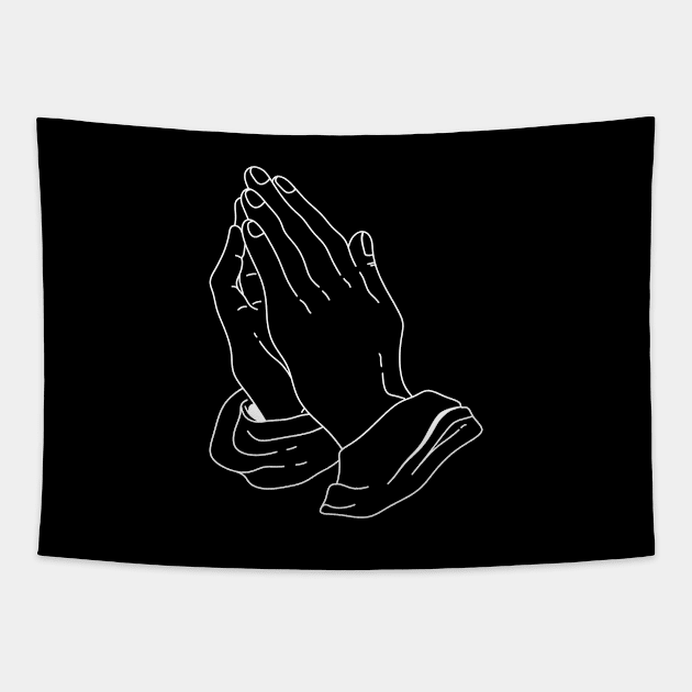 praying hands Tapestry by themadesigns