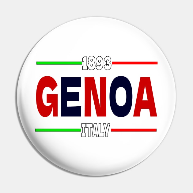 Genoa Italy 1893 Classic Pin by Medo Creations