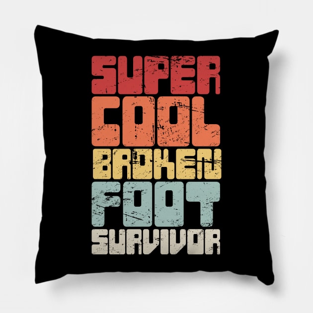 Funny Get Well Gift - Fractured Broken Foot Pillow by Wizardmode