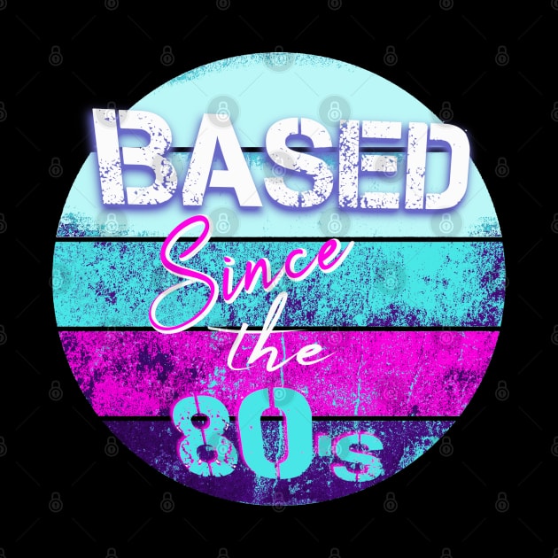 BASED Since the 80-s - retro style t-shirt for the 80s kid by LA Hatfield