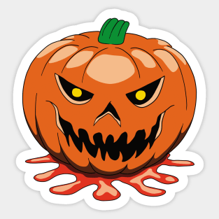 Halloween 2021 Skull Pumpkin Two Face | Sticker