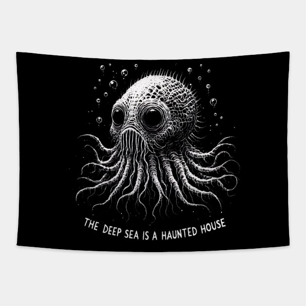 The Deep Sea is a Haunted House Tapestry by Dead Galaxy