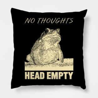 No thoughts Frog Pillow