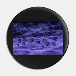 Asteroids in space nebula Pin