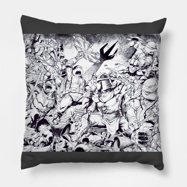 Teenage Mutant Ninja Turtle Cover Pillow by emilcabaltierra