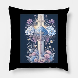 Multiple Cross Artwork Design Pillow