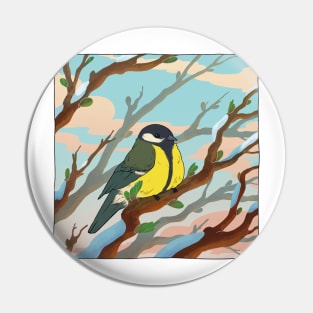 Spring bird Pin