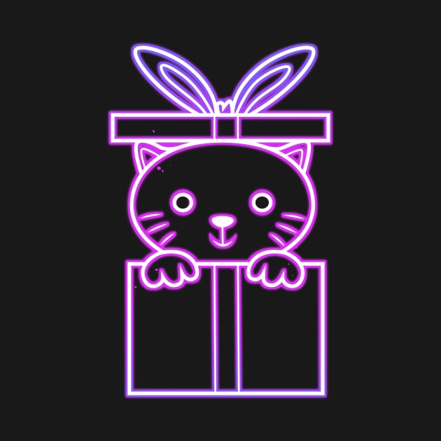 Cat Gift Neon by Imaginbox Studio