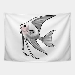 Fish - Angelfish - Platinum Blushing Tapestry