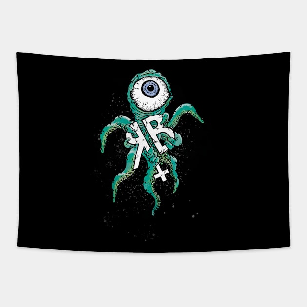 One Eyed-Monster Tapestry by Eddie Anaya Designs