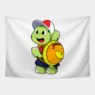 Turtle with Backpack & Cap Tapestry