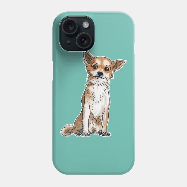 Long hair chihuahua Phone Case by Savousepate