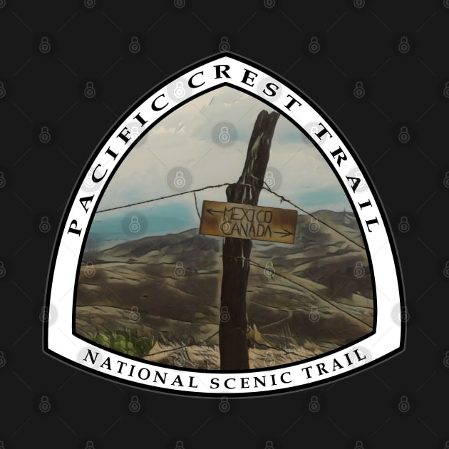 Pacific Crest trail sign emblem by Deedy Studio