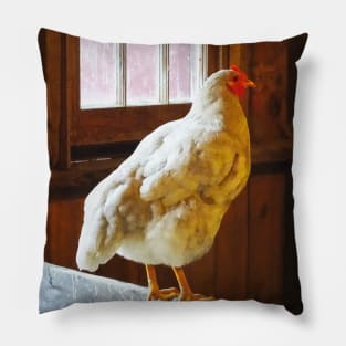 Chickens - Chicken in Barn Pillow