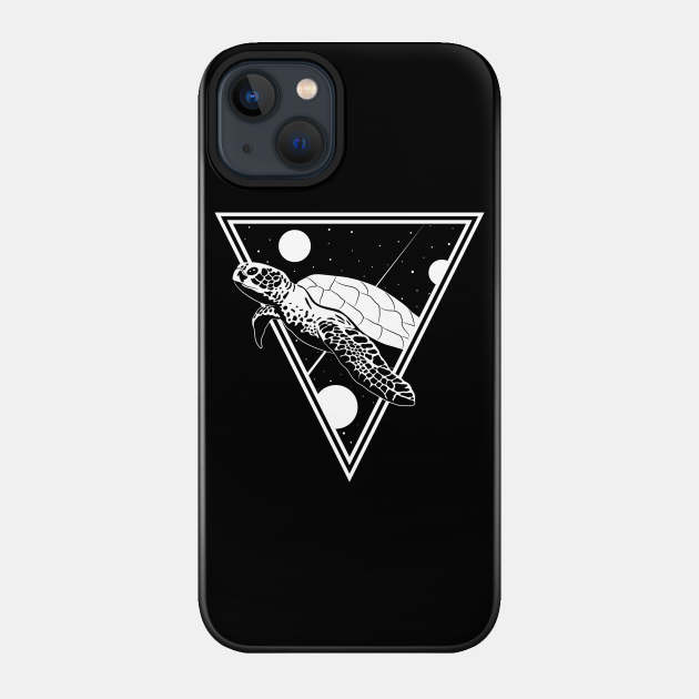 Space Turtle White - Turtle - Phone Case