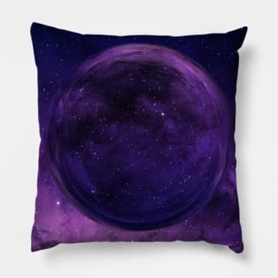 Purple Galaxy Planet Space Print Pillow