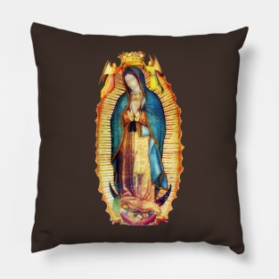 Our Lady of Guadalupe Crowned by Angels Pillow