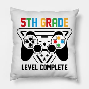 5th Grade Level Complete Gamer Boys Graduation Gifts Pillow