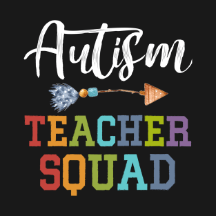 Awesome Autism Teacher Squad Funny Colleague T-Shirt