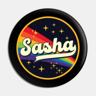 Sasha // Rainbow In Space Vintage Style Pin