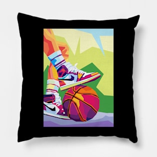 Basketball Play Pop Art Pillow