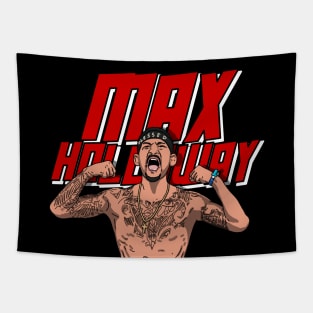 Max Holloway Comic Style Tapestry