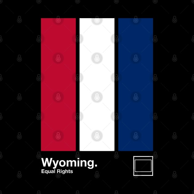 Wyoming State Flag // Original Minimalist Artwork Poster Design by DankFutura