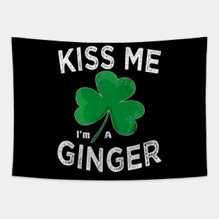 Kiss me i'm ginger st patricks day Tapestry