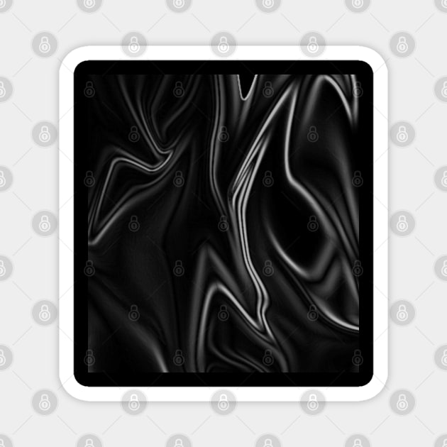 Black marble textured Magnet by Spinkly