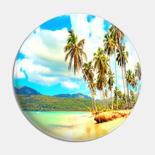 Beach Palm Trees Pin