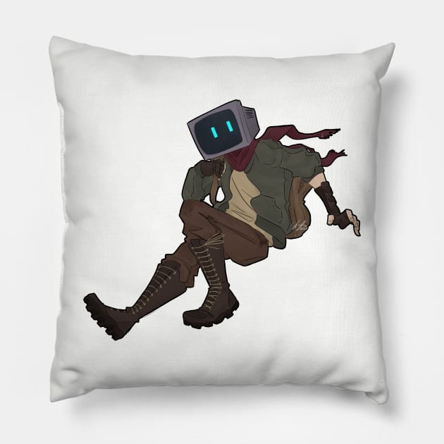 TV Guy Pillow by Nic Stylus