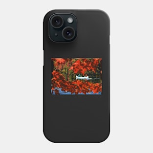 Scenic Fall canoeing Phone Case