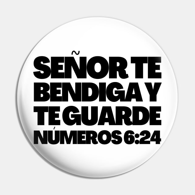 Numbers 6-24 Lord Bless You Spanish Pin by BubbleMench