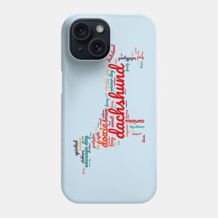 Dachshund Shapecloud Colourful Phone Case