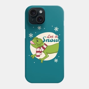 Veiled Chameleon, Christmas Edition! Let It Snow Phone Case