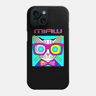 Cat Miaw - Cute and Playful Cat Design for Cat Lovers Phone Case