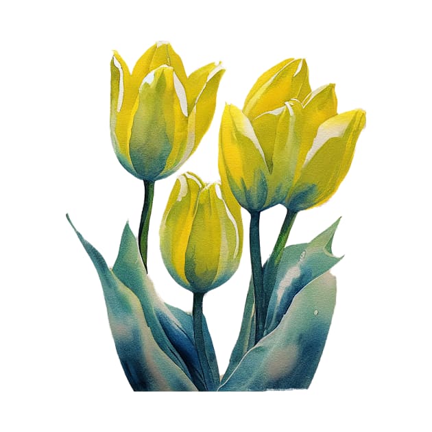 Yellow Tulips with no Background by fistikci