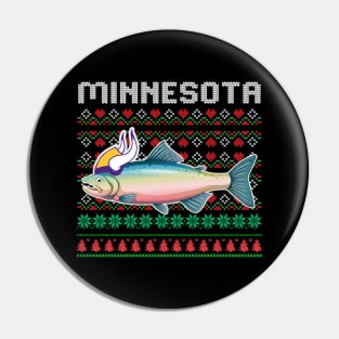 Ugly Christmas Minnesota Walleye vikings Pin