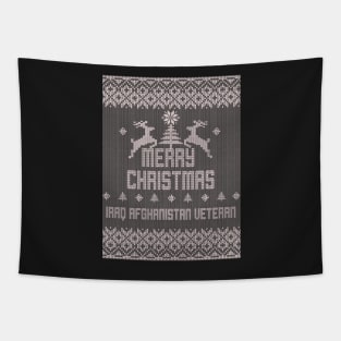 Merry Christmas IRAQ AFGHANISTAN VETERAN Tapestry