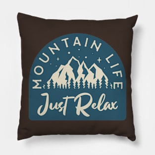 mountain life by trumpkins design Pillow