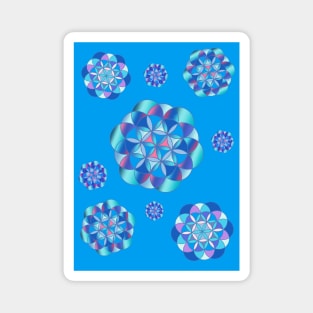 Flower of life, royal blue Magnet