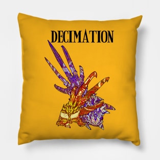 Decimation Claws (font) Pillow