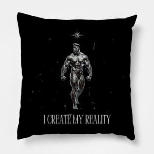I Create My Reality, Men's Workout Motivation Pillow