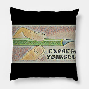 Express yourself drawned style Pillow