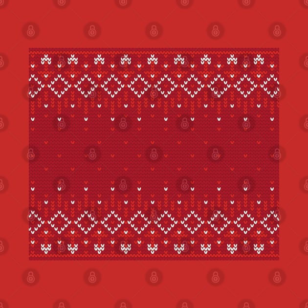 Knitting Xmas Red pattern by SpilloDesign