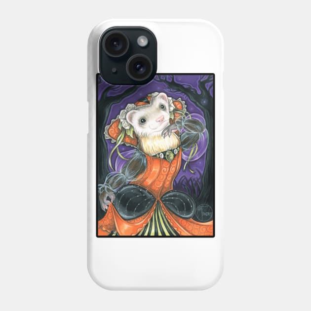 Ferret Halloween Princess - Ferret Phone Case by Nat Ewert Art